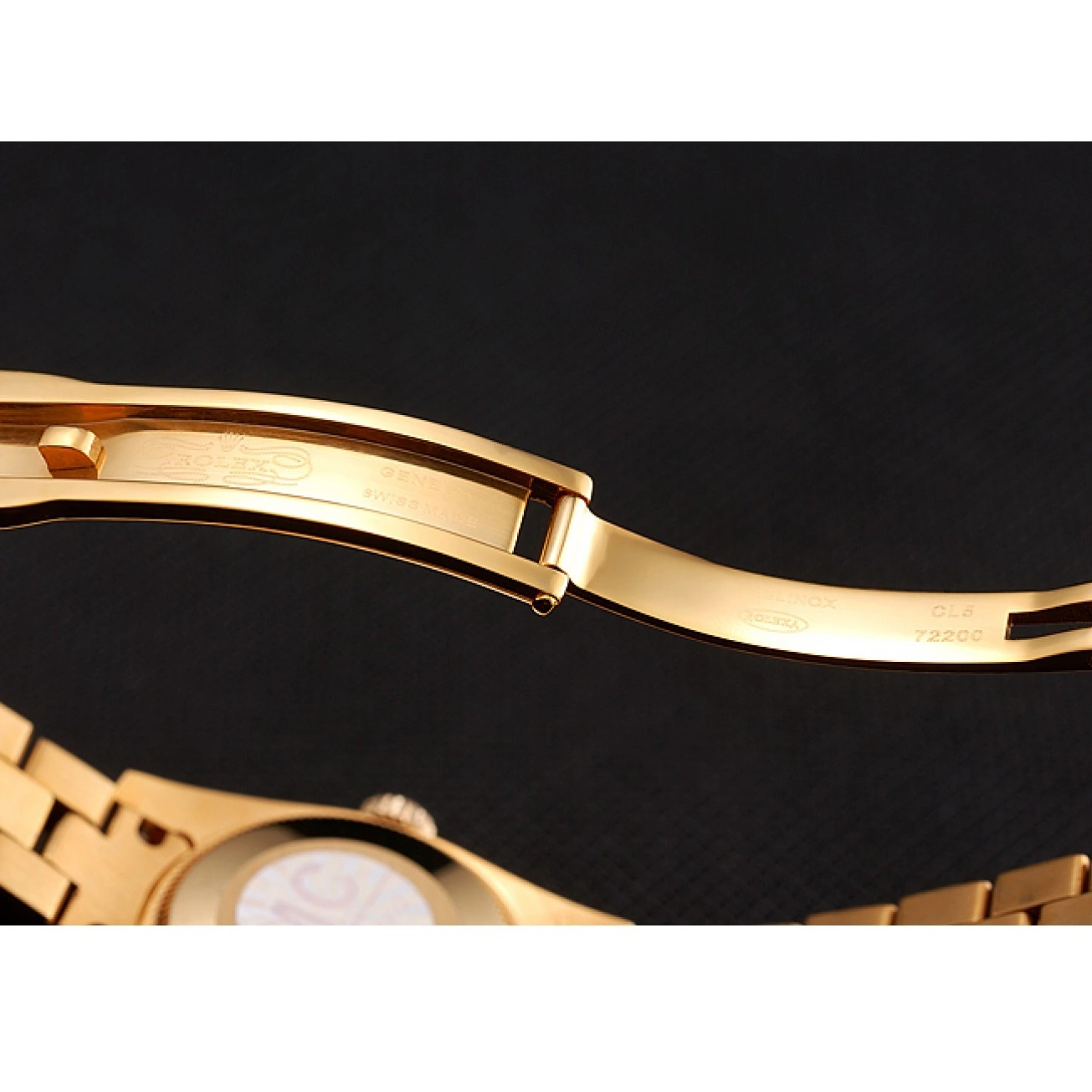 Good copy rolex watches 1453955 Bracelet Pave Swiss Diamond Diamond Dial Rolex DayJust Gold 0623